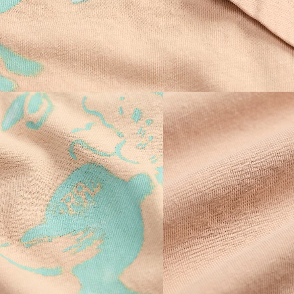 【SALE30%OFF】Double RL : COTTON HEMP GRAPHIC T-SHIRT (FADED PINK)