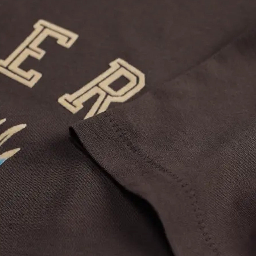 Double RL : GARMENT-DYED JERSEY GRAPHIC T-SHIRT (FADED BLACK)
