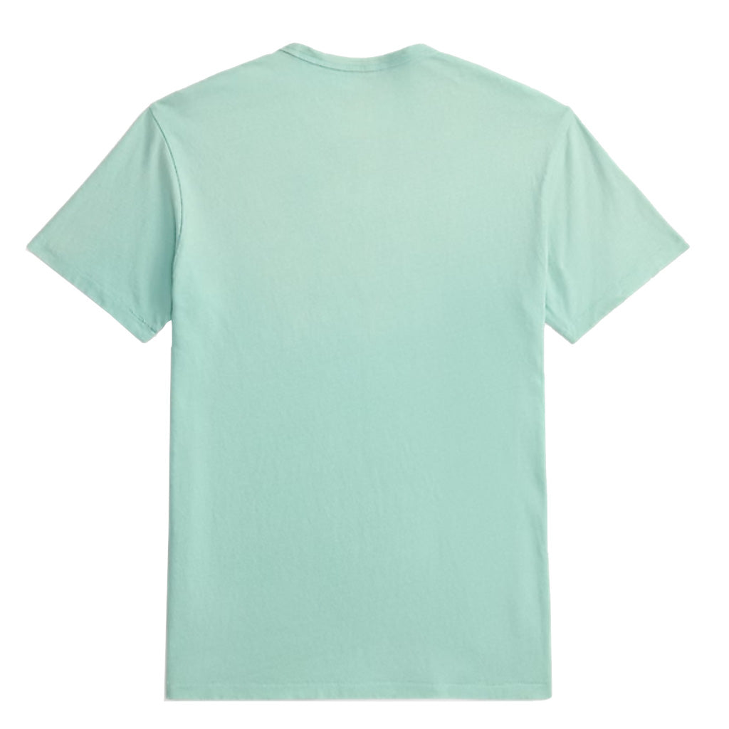 【SALE30%OFF】Double RL : COTTON HEMP GRAPHIC T-SHIRT (FADED TURQUOISE)