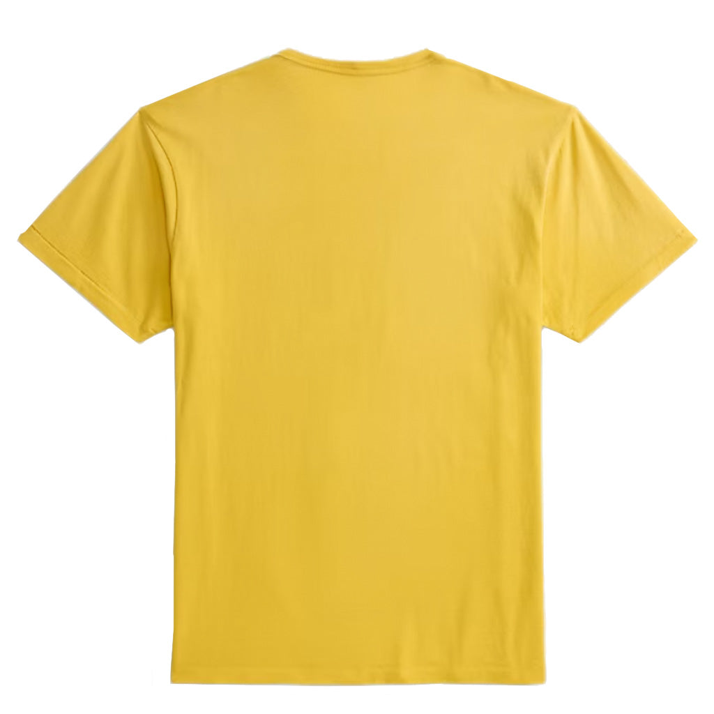 Double RL : GARMENT-DYED JERSEY GRAPHIC T-SHIRT (VINTAGE YELLOW)