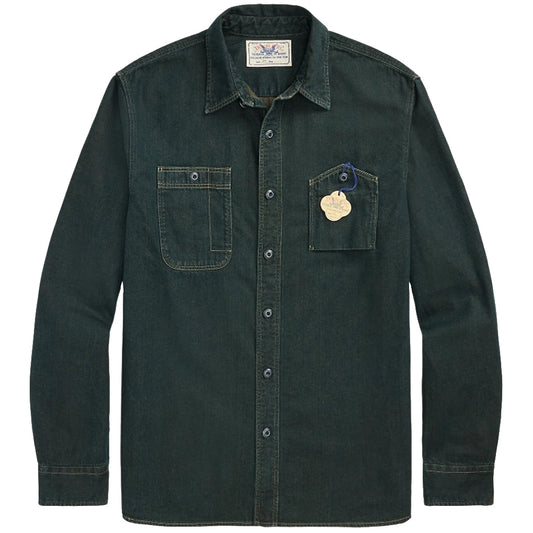 Double RL : INDIGO DENIM WORK SHIRT (NAVY)