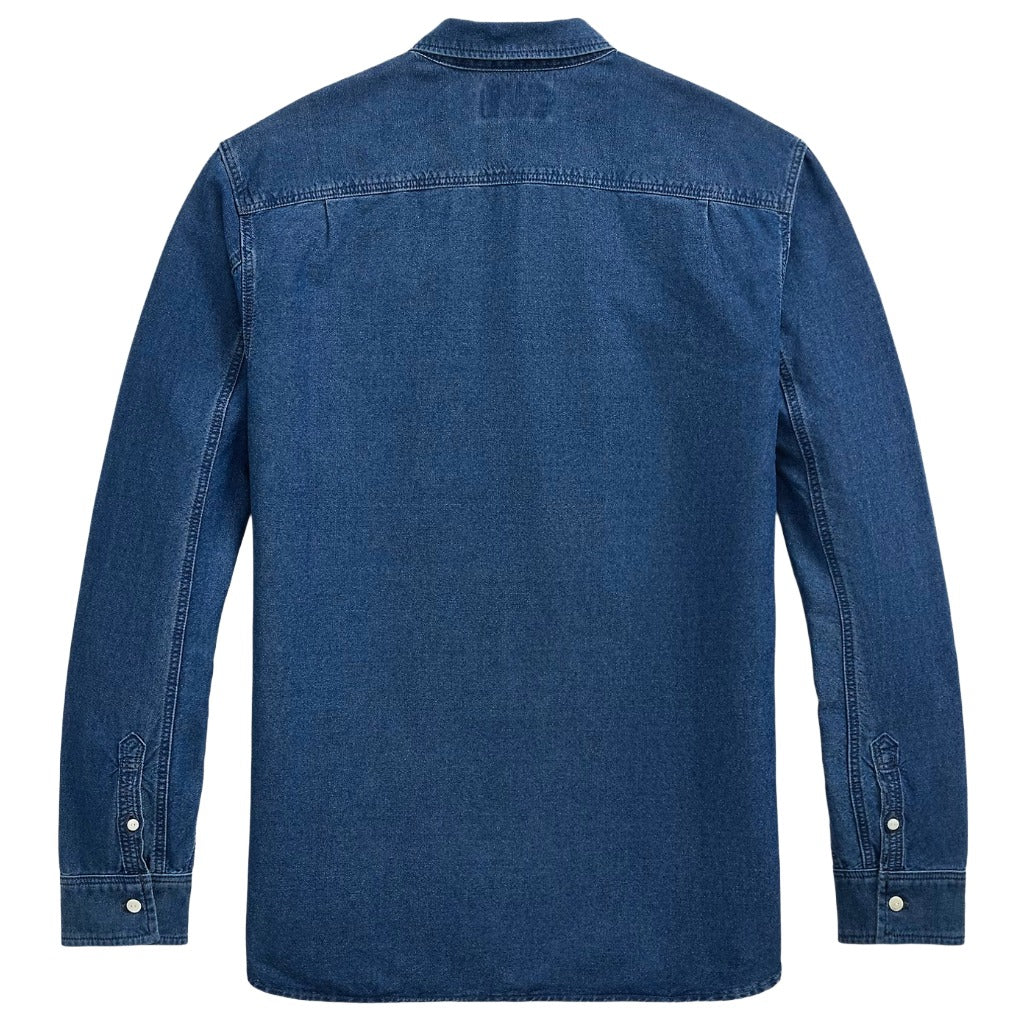 Double RL : INDIGO OXFORD WORK SHIRT