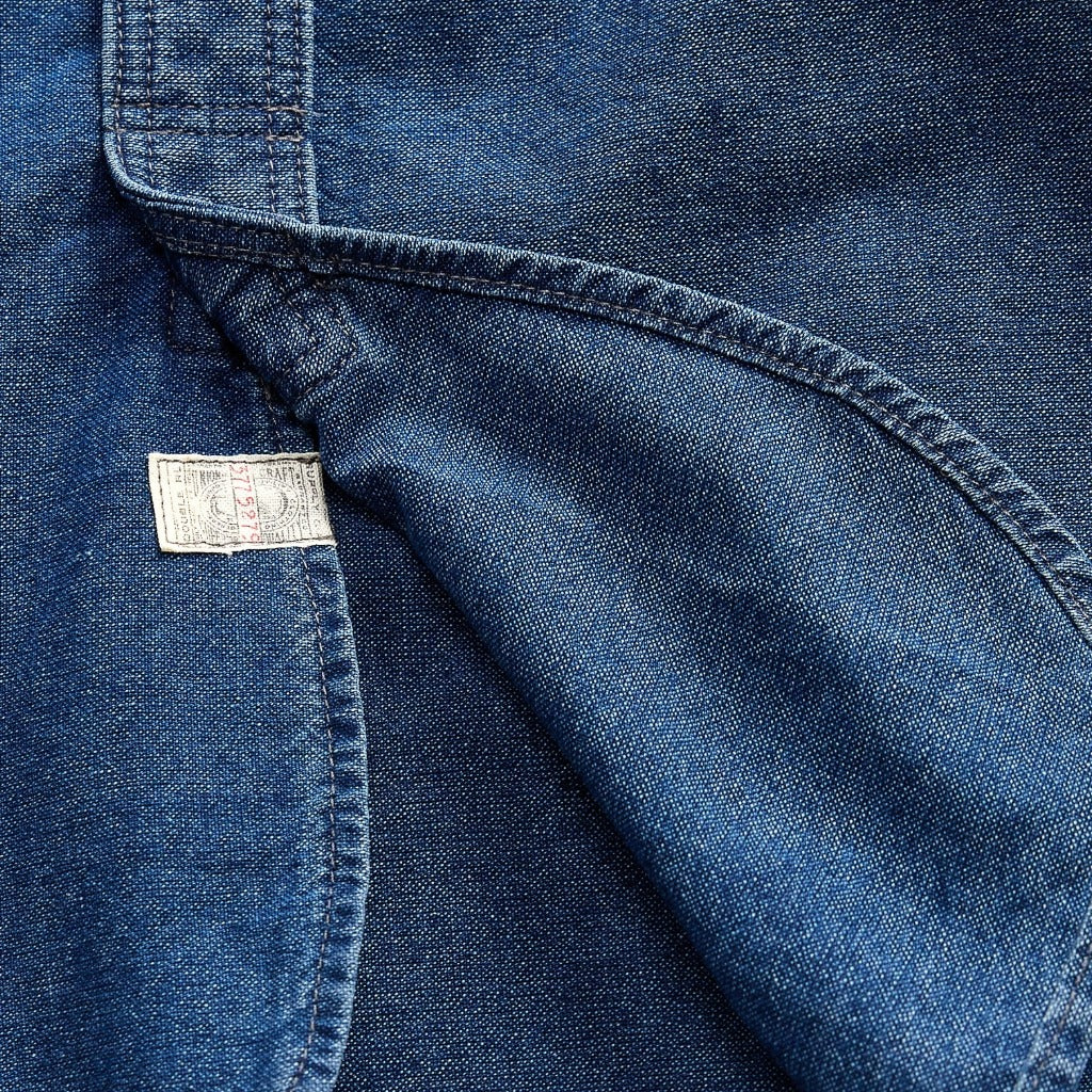 Double RL : INDIGO OXFORD WORK SHIRT