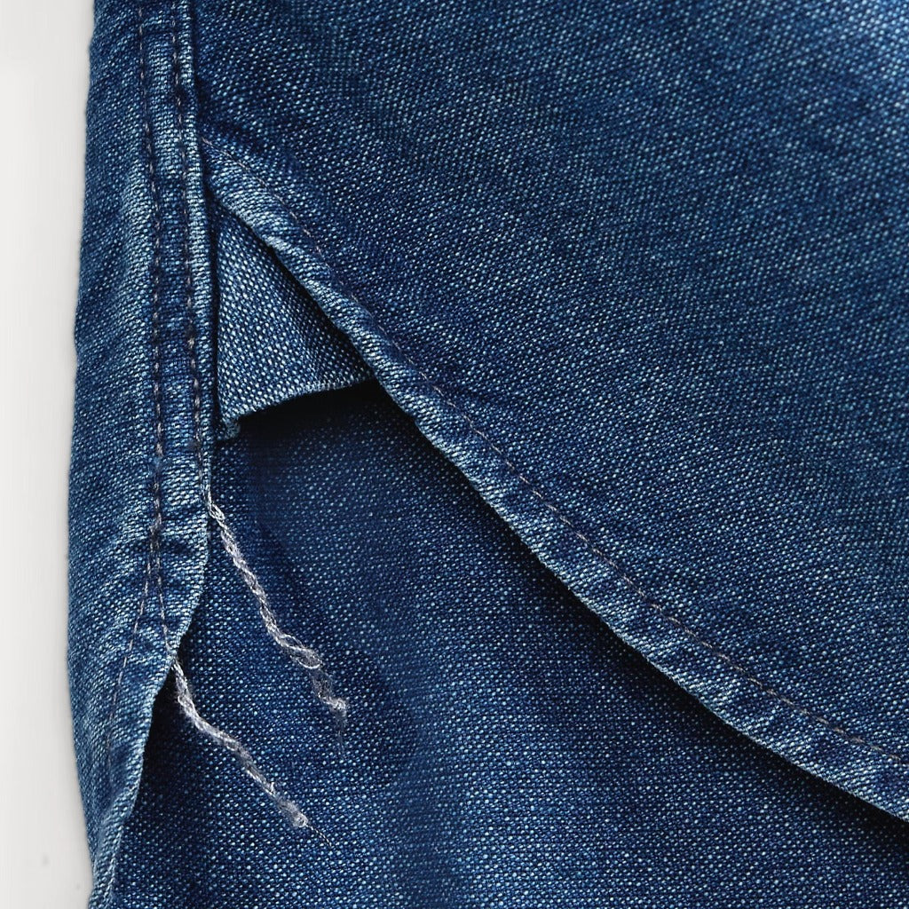 Double RL : INDIGO OXFORD WORK SHIRT