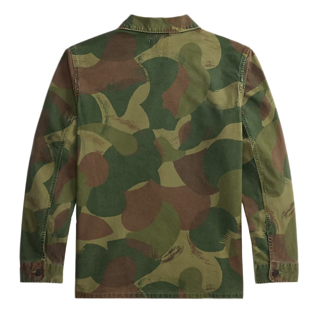 【SALE30%OFF】Double RL : CAMO POPLIN OVERSHIRT