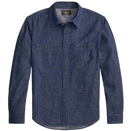 Double RL : INDIGO DENIM WORK SHIRT (INDIGO RINSE)