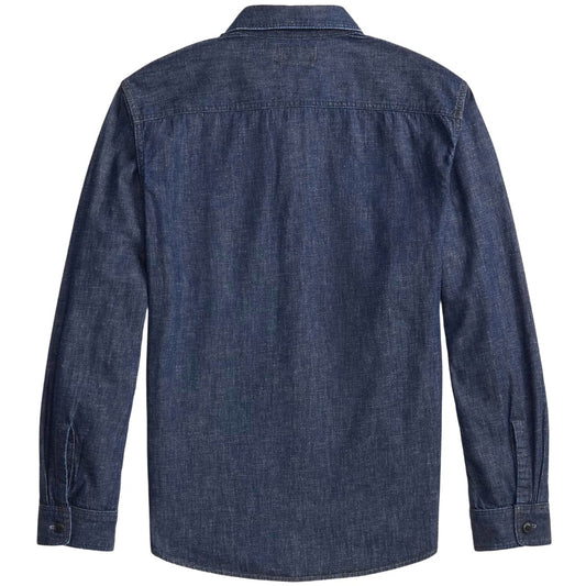 Double RL : INDIGO DENIM WORK SHIRT (INDIGO RINSE)
