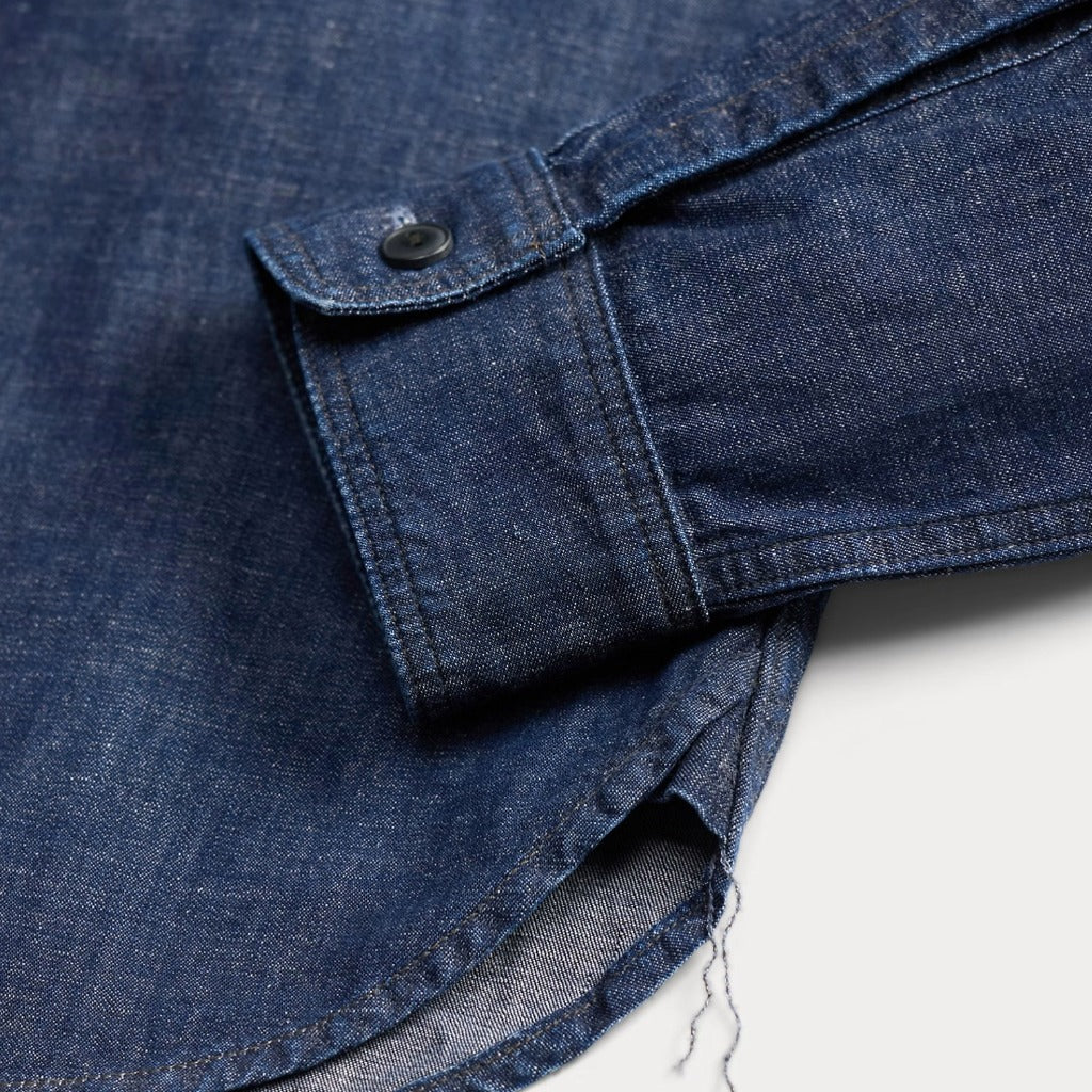 Double RL : INDIGO DENIM WORK SHIRT (INDIGO RINSE)