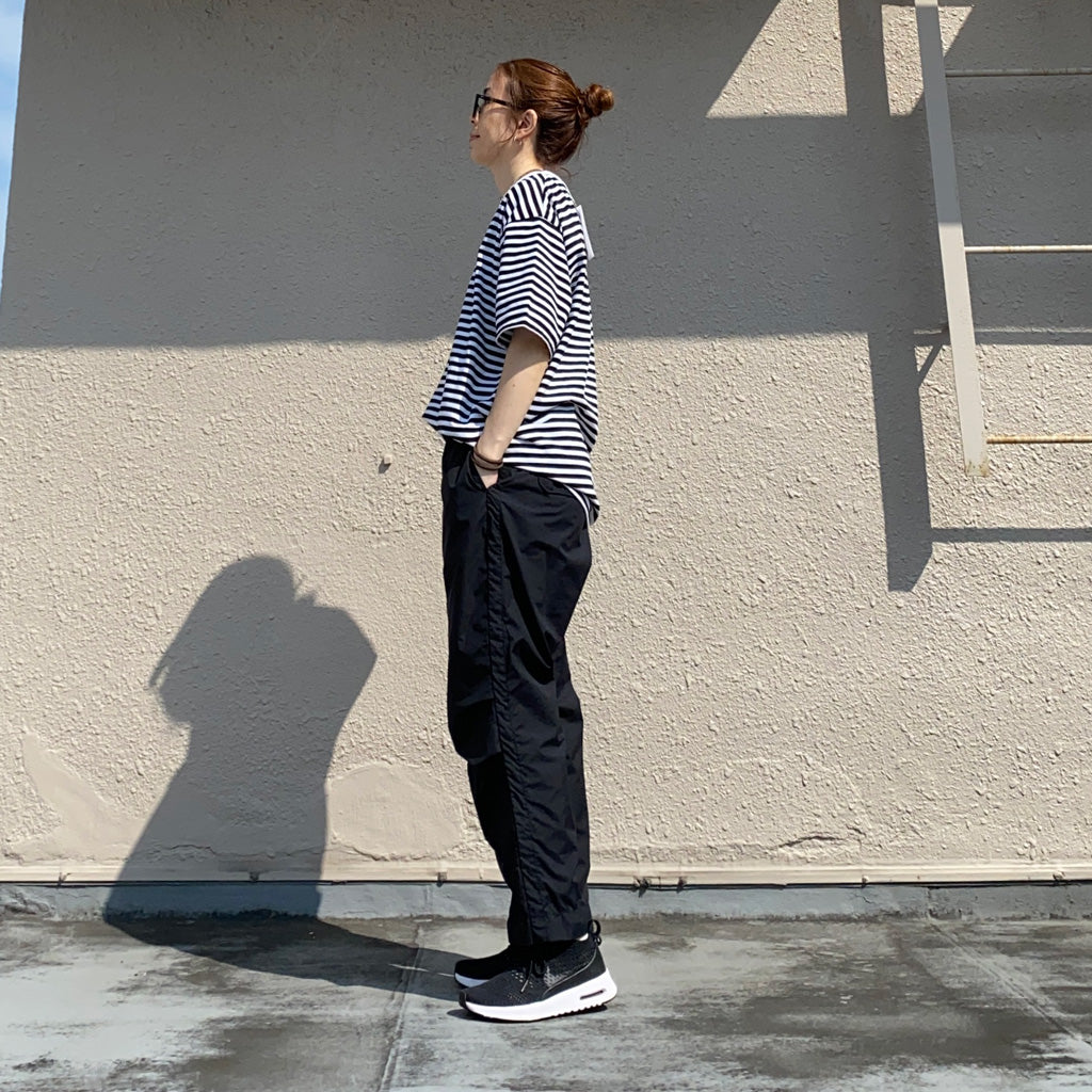 【SALE30%OFF】nanamica『COOLMAX Stripe Jersey Tee』(Black/White)