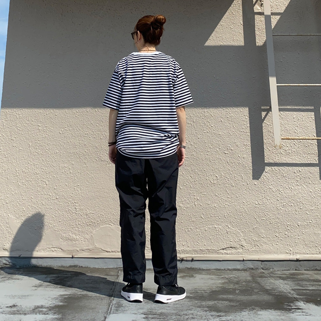 【SALE30%OFF】nanamica『COOLMAX Stripe Jersey Tee』(Black/White)