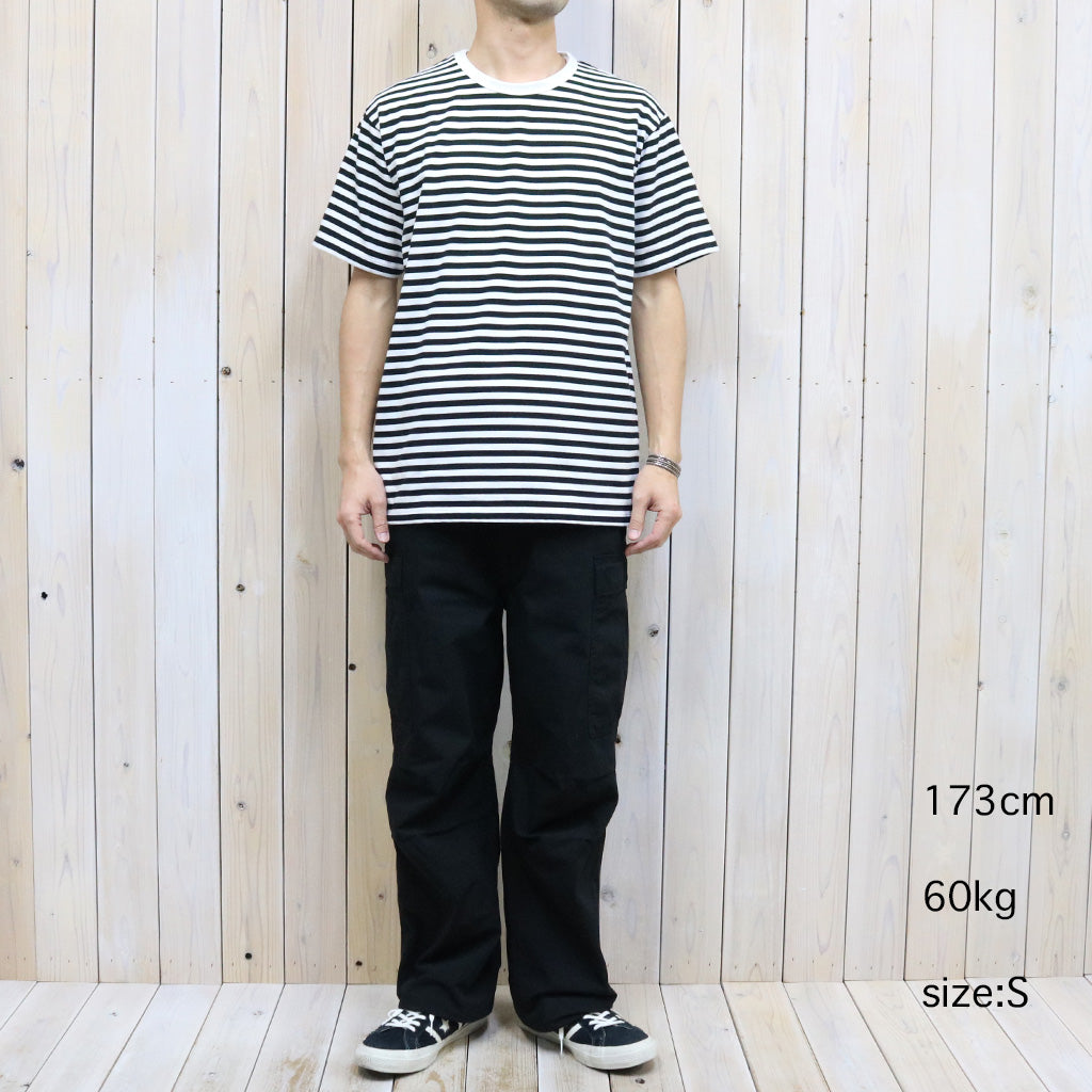 【SALE30%OFF】nanamica『COOLMAX Stripe Jersey Tee』(Black/White)