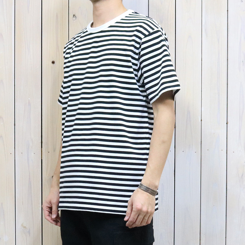 【SALE30%OFF】nanamica『COOLMAX Stripe Jersey Tee』(Black/White)