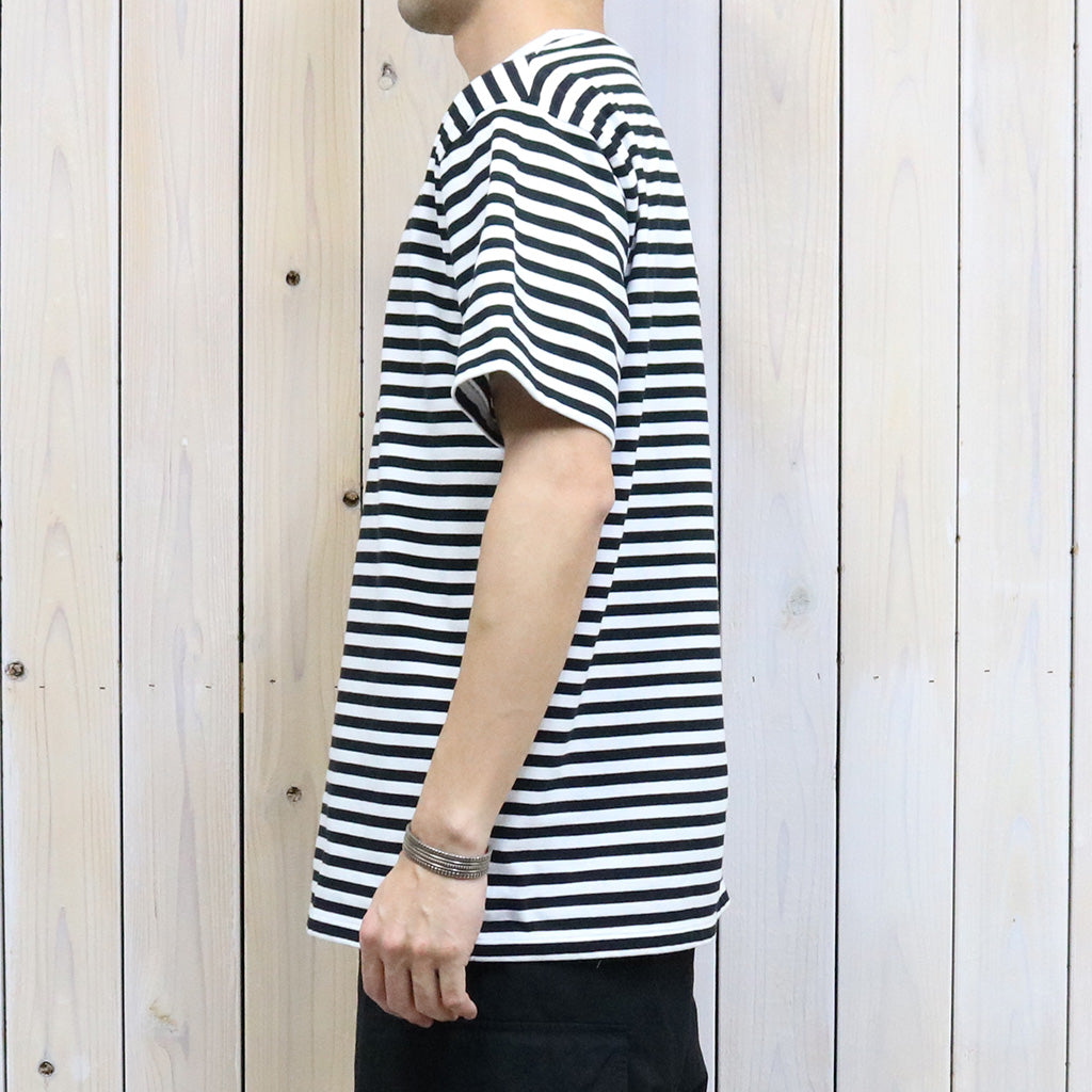 【SALE30%OFF】nanamica『COOLMAX Stripe Jersey Tee』(Black/White)