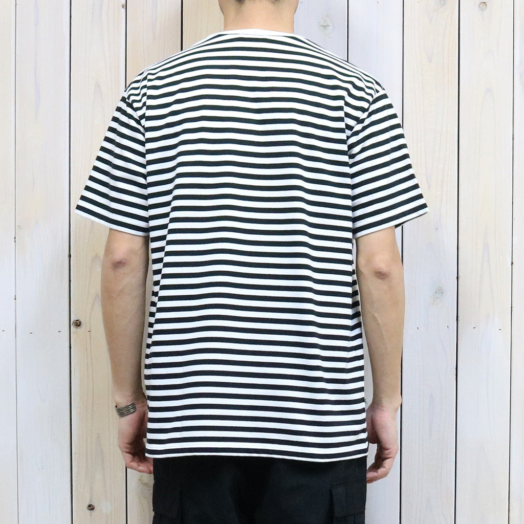 【SALE30%OFF】nanamica『COOLMAX Stripe Jersey Tee』(Black/White)