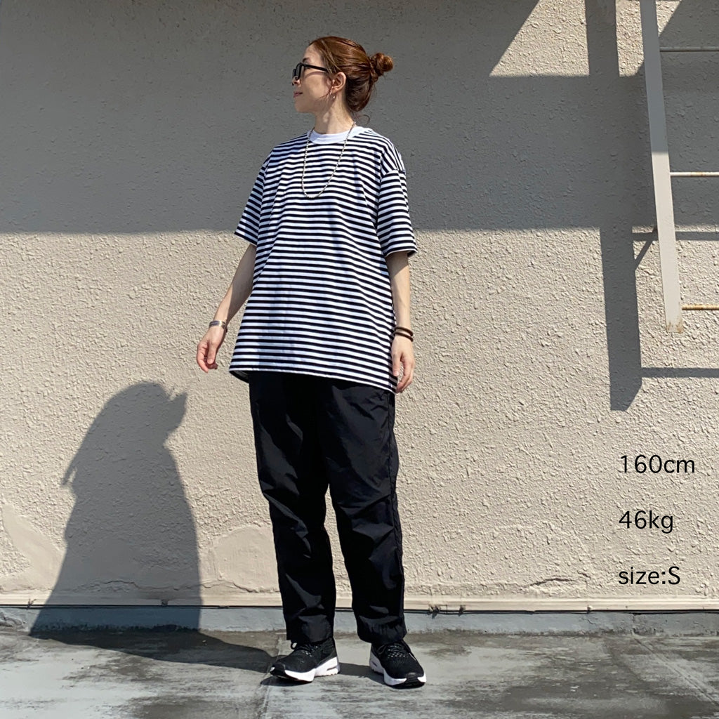 【SALE30%OFF】nanamica『COOLMAX Stripe Jersey Tee』(Black/White)