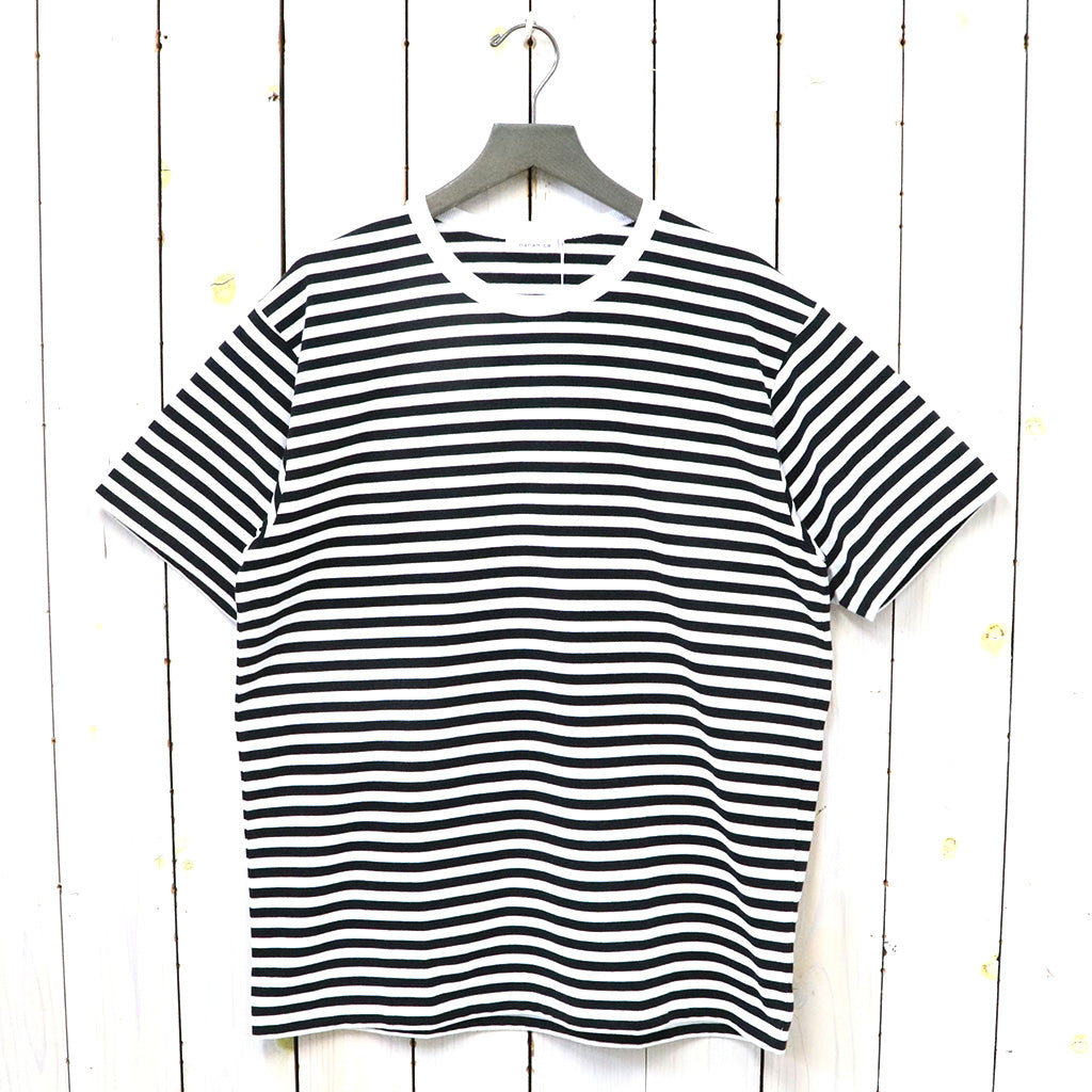 【SALE30%OFF】nanamica『COOLMAX Stripe Jersey Tee』(Black/White)