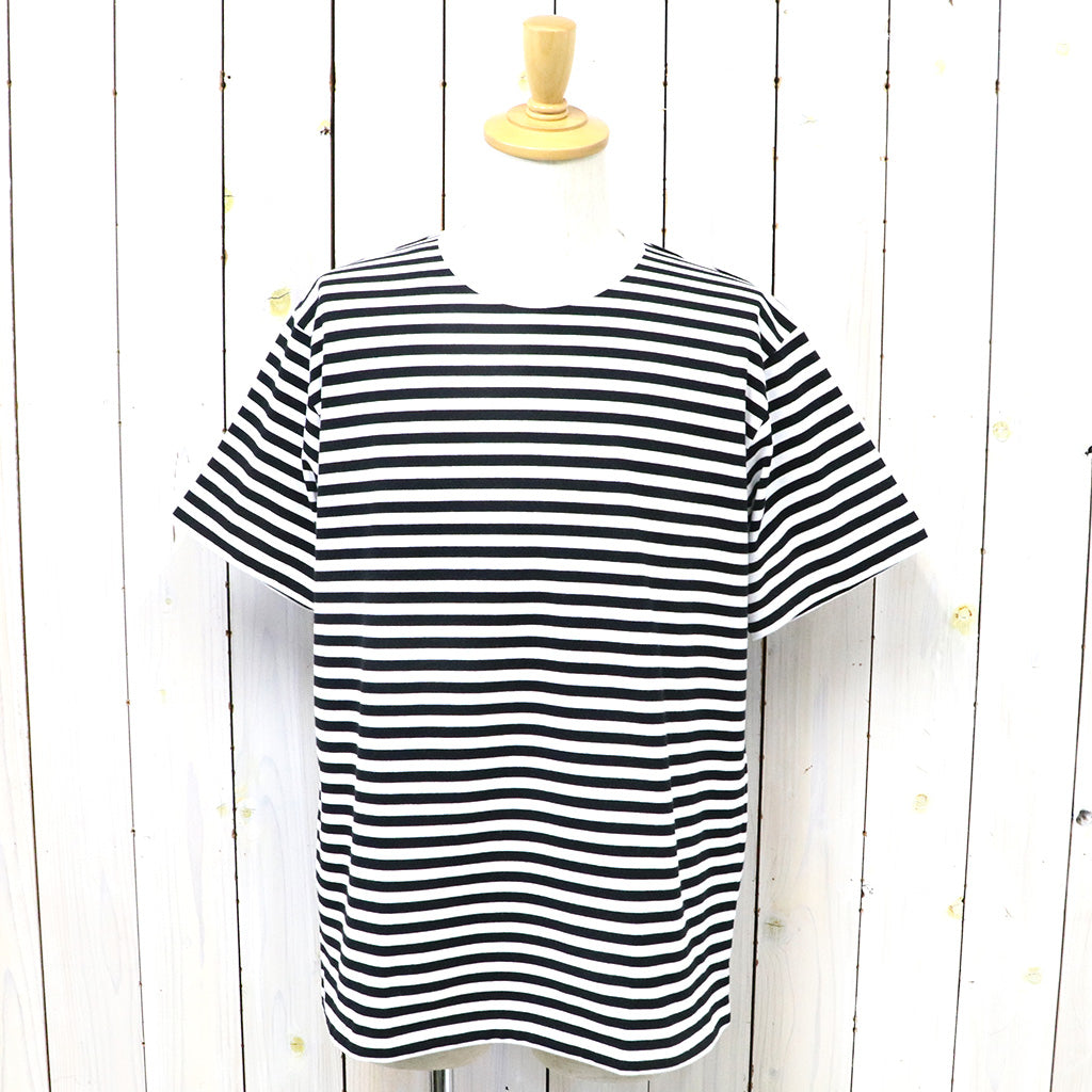 【SALE30%OFF】nanamica『COOLMAX Stripe Jersey Tee』(Black/White)