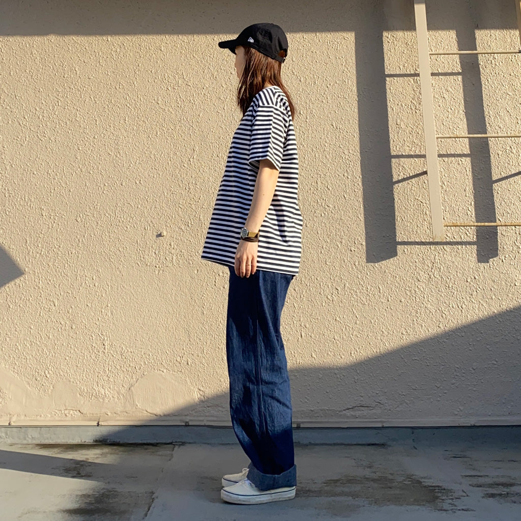 nanamica『COOLMAX Stripe Jersey Tee』(Navy/White)