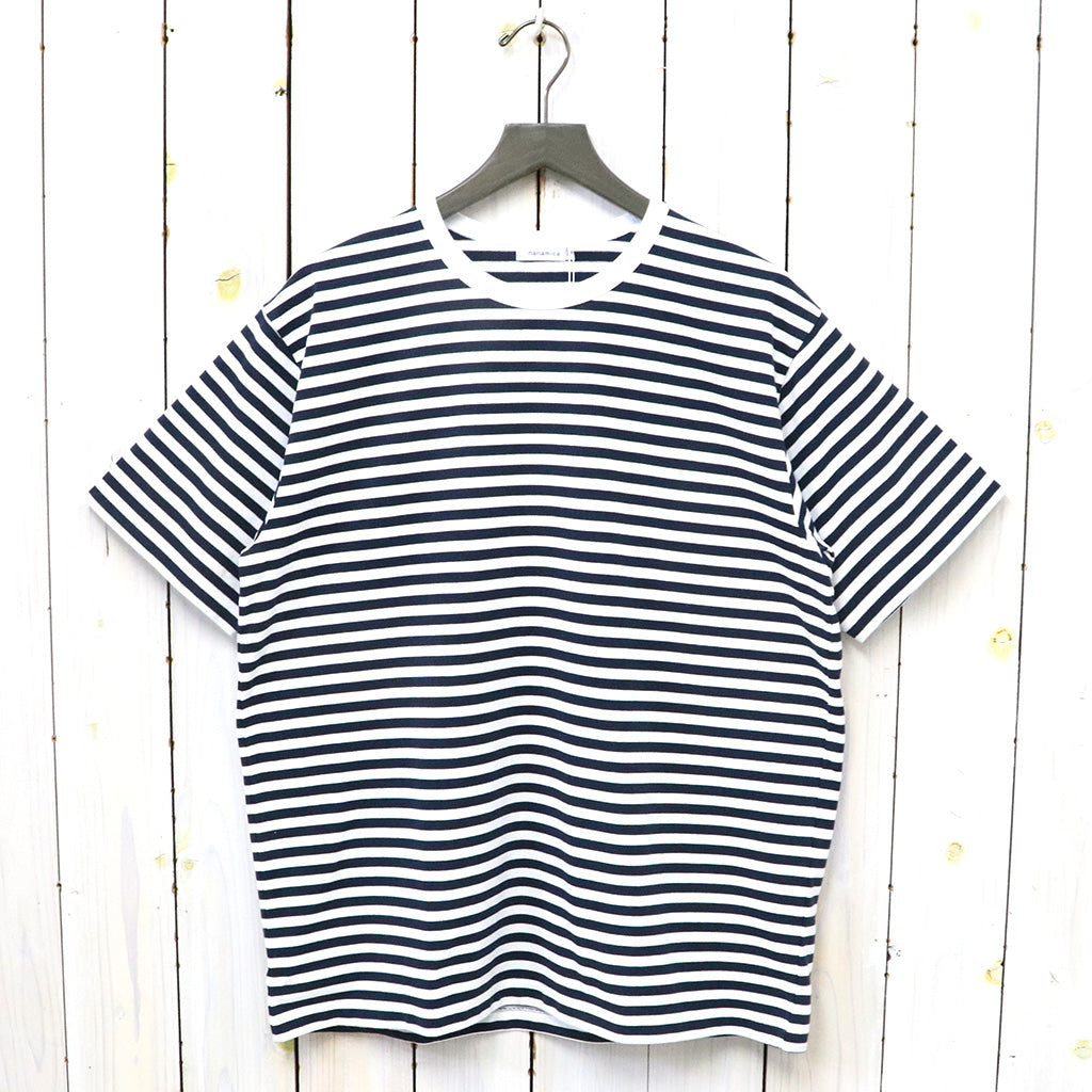 nanamica『COOLMAX Stripe Jersey Tee』(Navy/White)