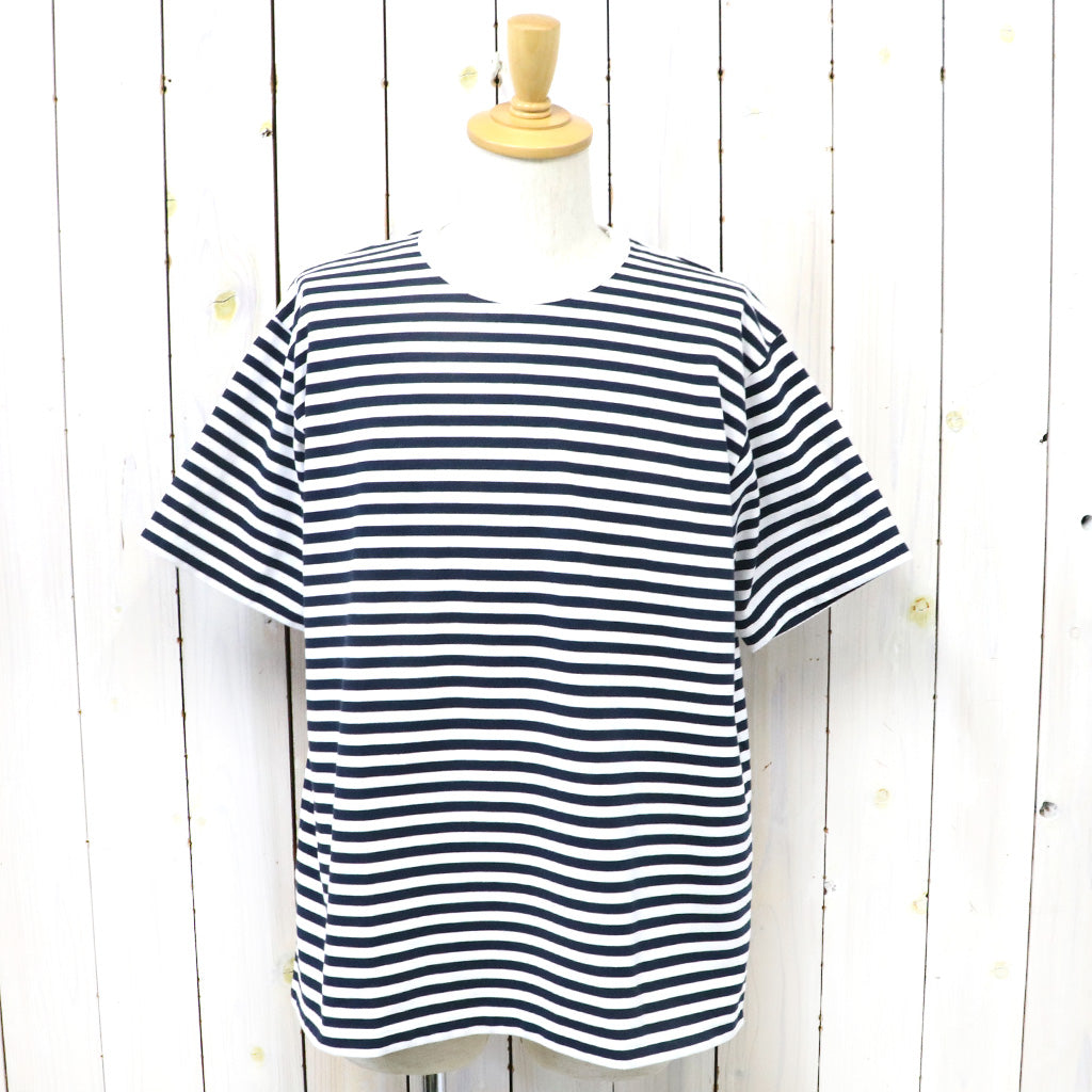 nanamica『COOLMAX Stripe Jersey Tee』(Navy/White)