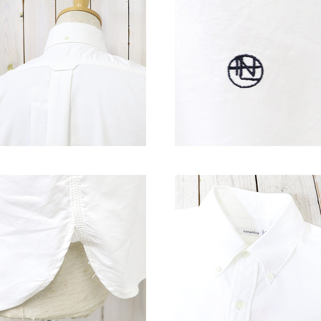 nanamica『Button Down Wind S/S Shirt』(White)