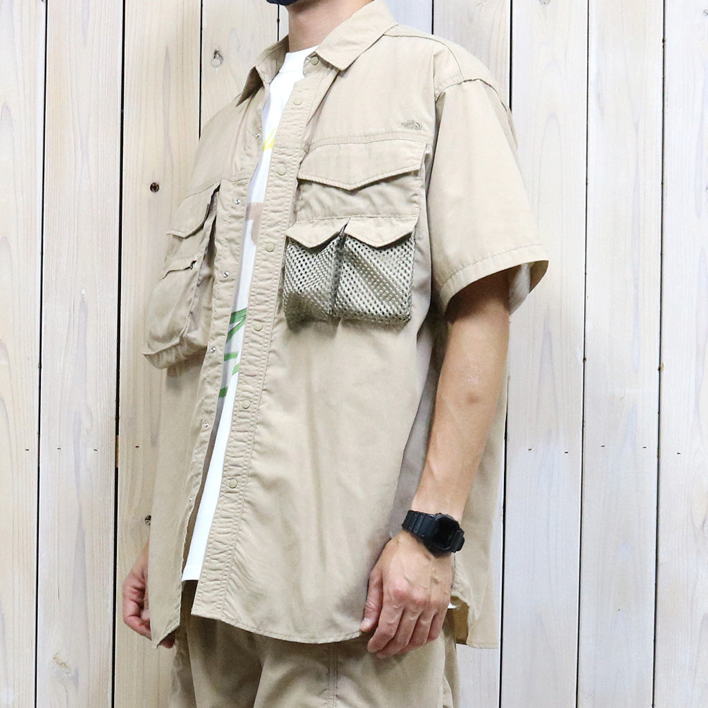 【SALE30%OFF】THE NORTH FACE PURPLE LABEL『Polyester Linen Field H/S  Shirt』(Beige)