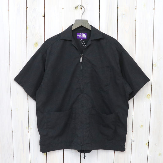 THE NORTH FACE PURPLE LABEL『Polyester Linen Field H/S Zip Shirt』(Black)
