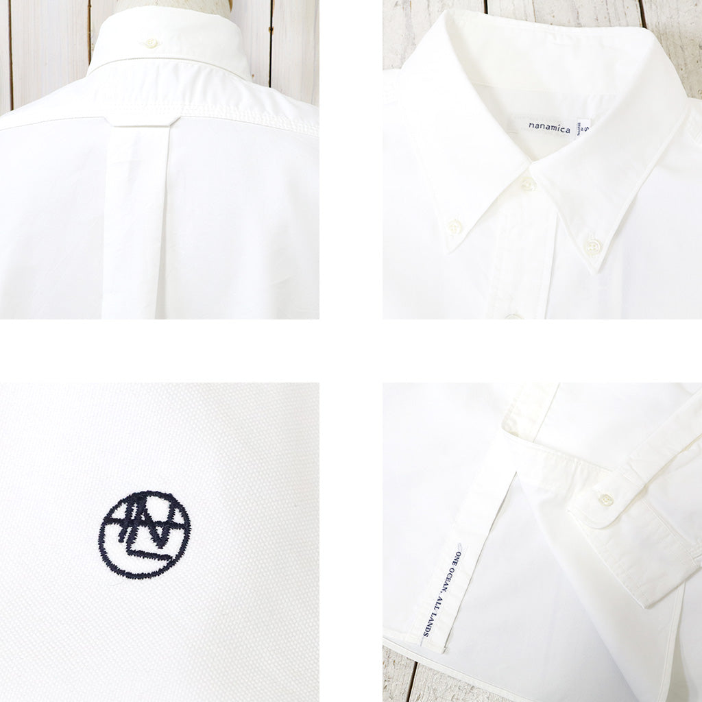 nanamica『Button Down Wind Shirt』(White)