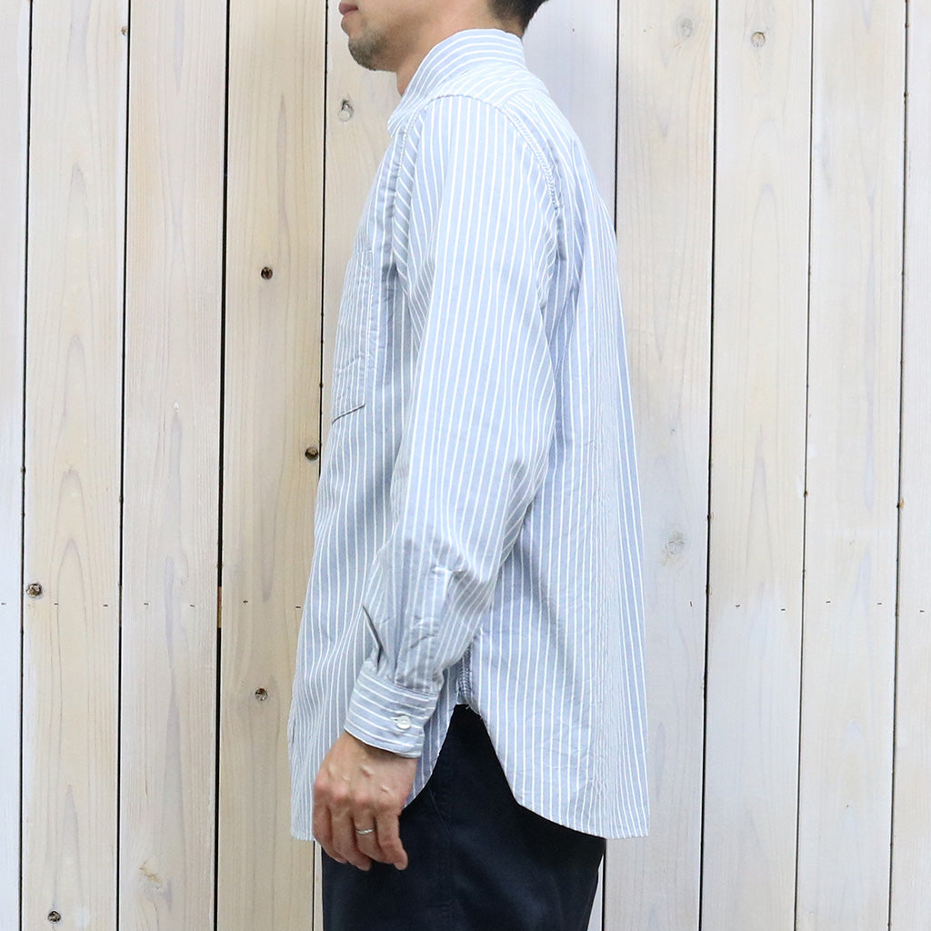 nanamica『Button Down Stripe Wind Shirt』(Navy)