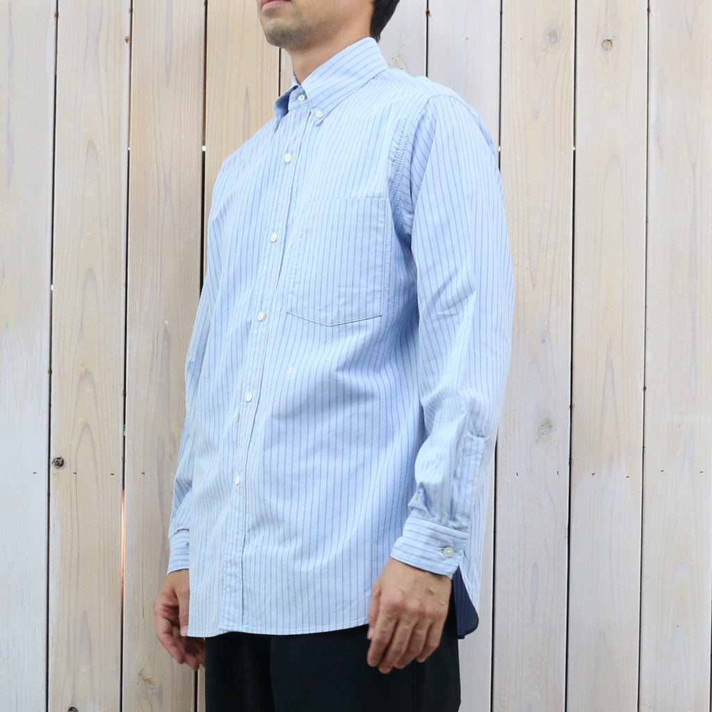 nanamica『Button Down Stripe Wind Shirt』(Sax)