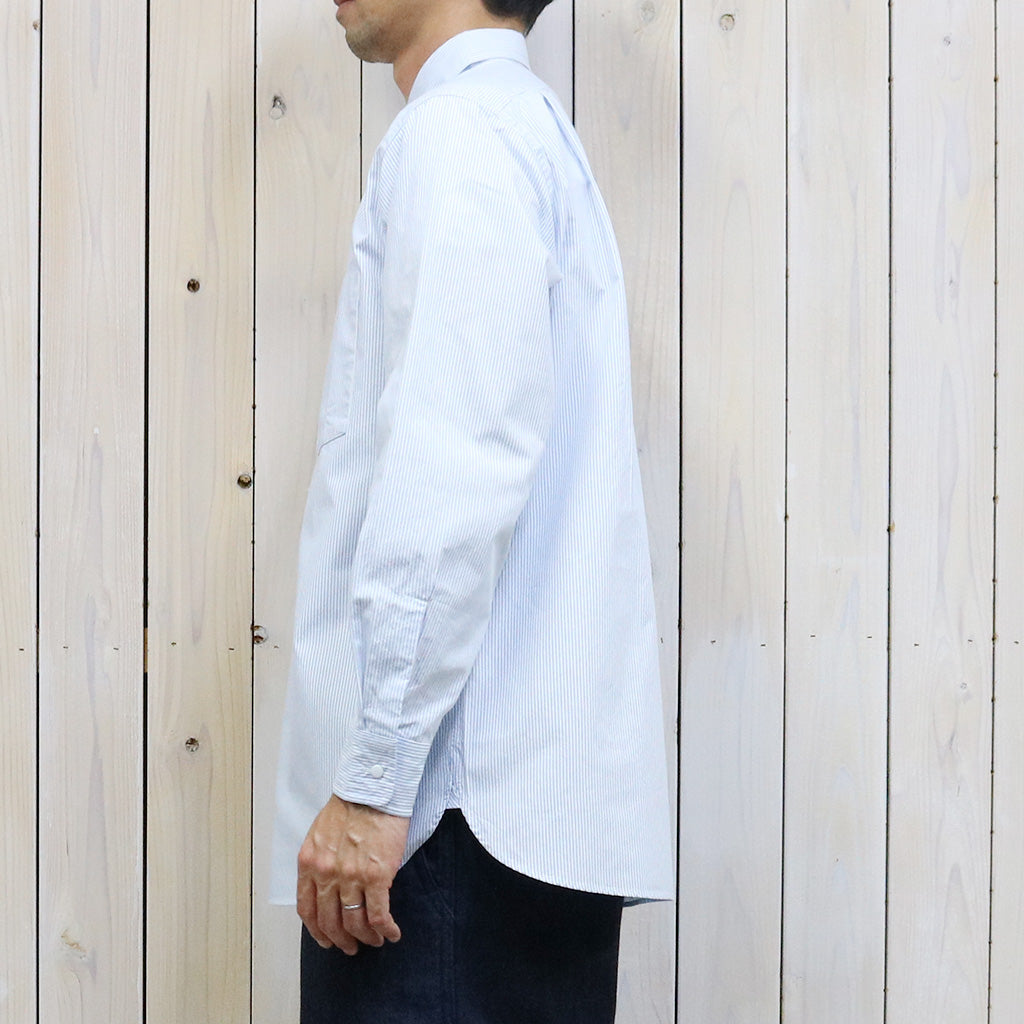 nanamica『Regular Collar Stripe Wind Shirt』(Sax)