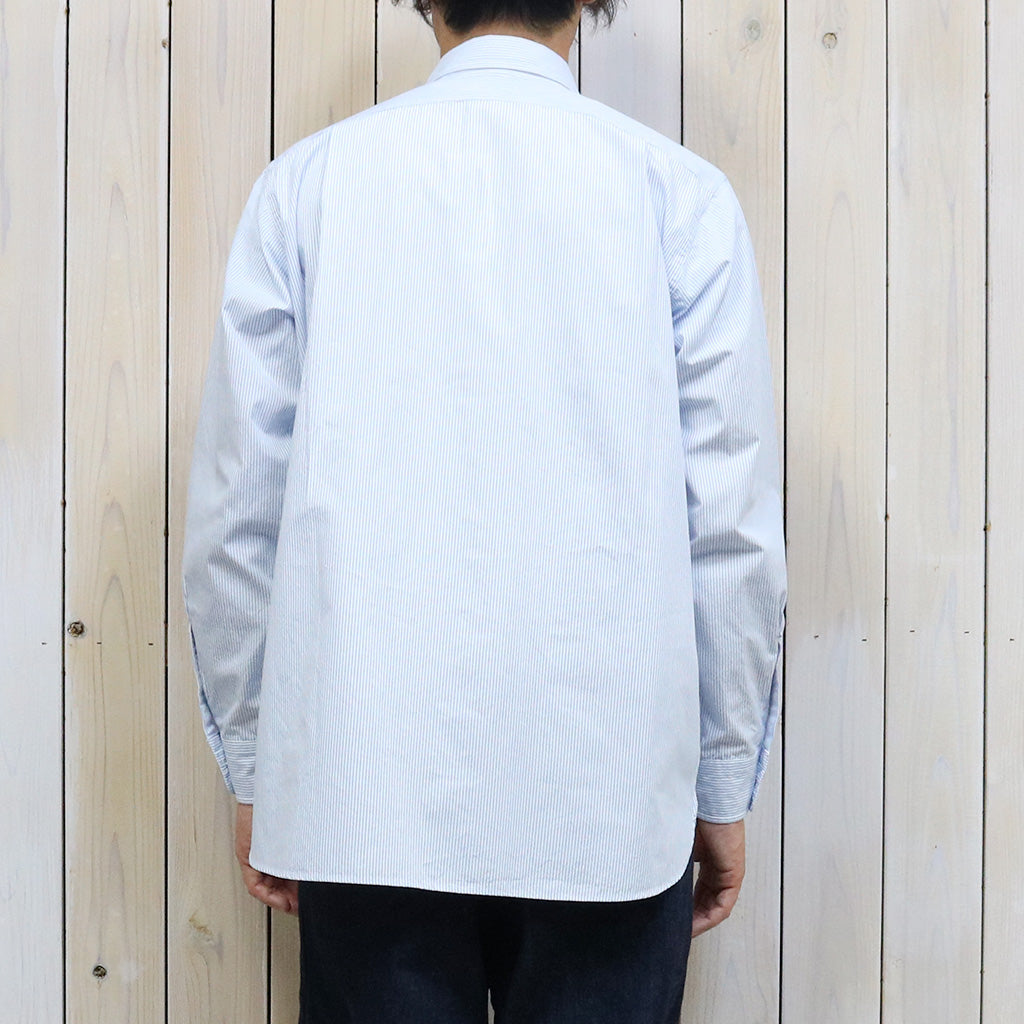 nanamica『Regular Collar Stripe Wind Shirt』(Sax)