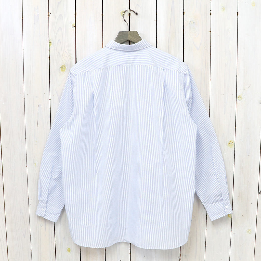 nanamica『Regular Collar Stripe Wind Shirt』(Sax)