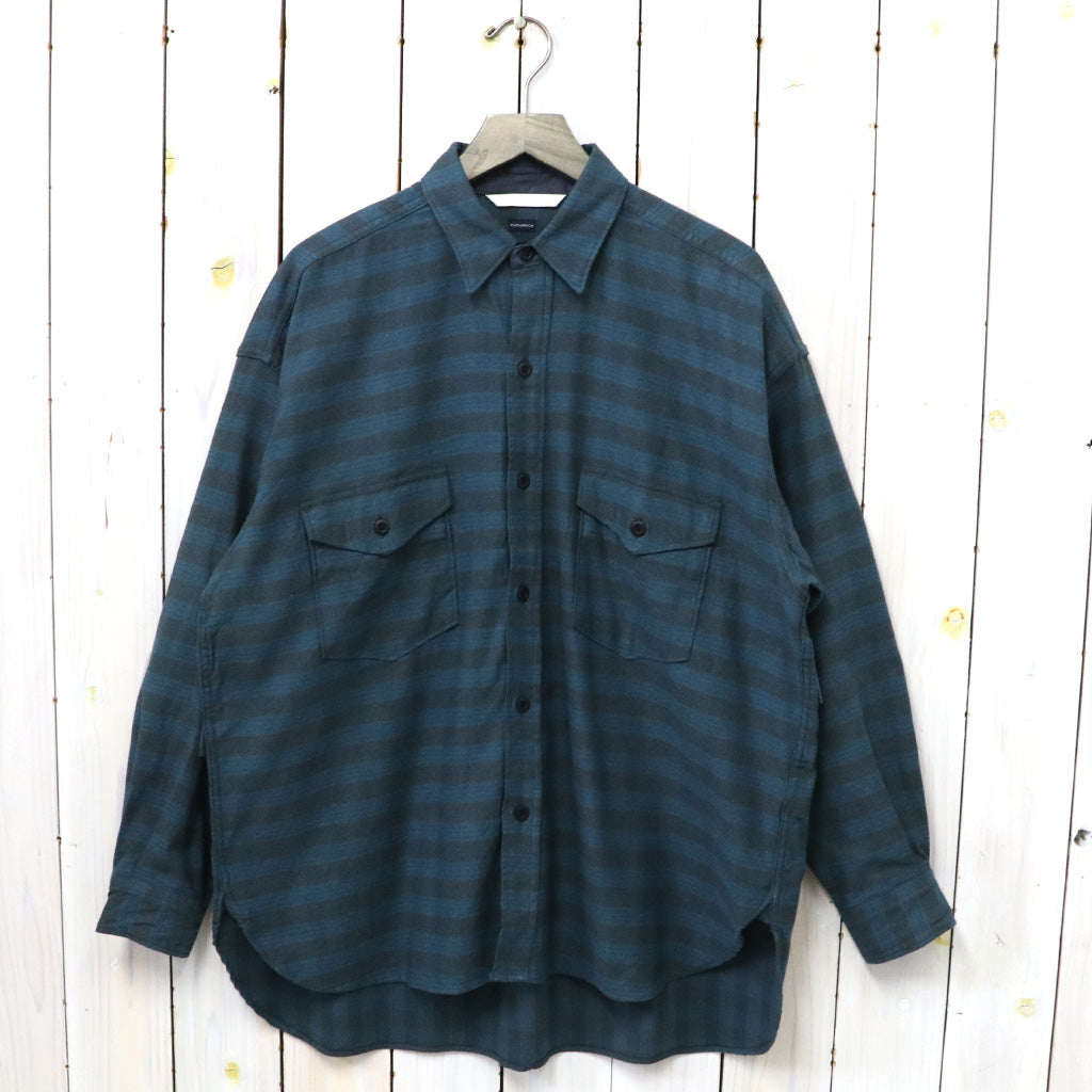 nanamica『Cotton Silk Deck Shirt』(Navy)