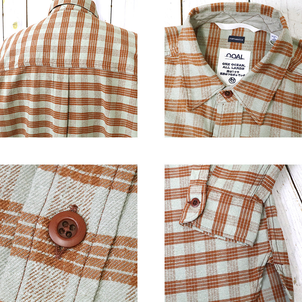 nanamica『Cotton Silk Deck Shirt』(Sunset)