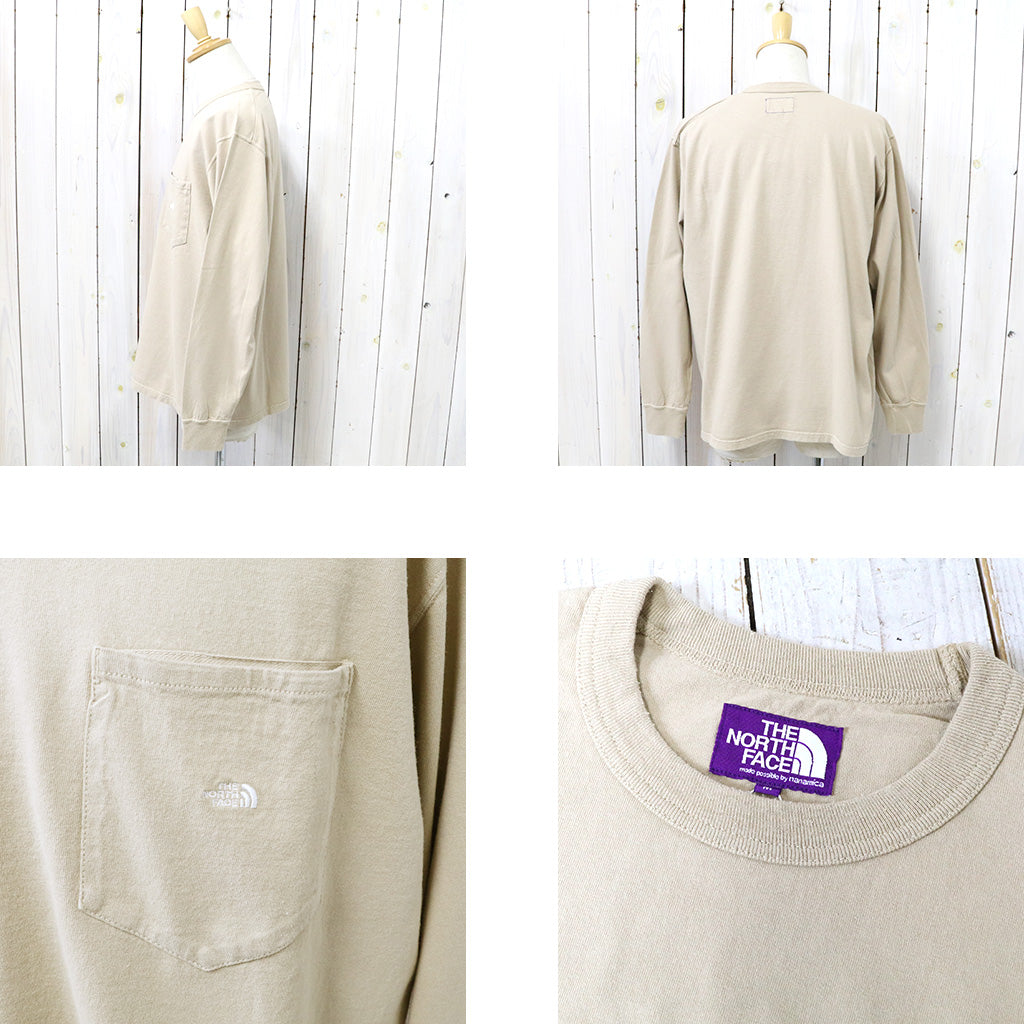 THE NORTH FACE PURPLE LABEL『7oz Long Sleeve Pocket Tee』(Beige/Off White)