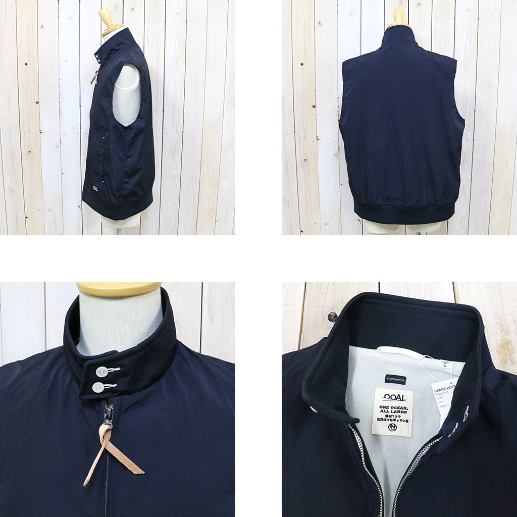 nanamica『Zip Up Wind Vest』(Dark Navy)