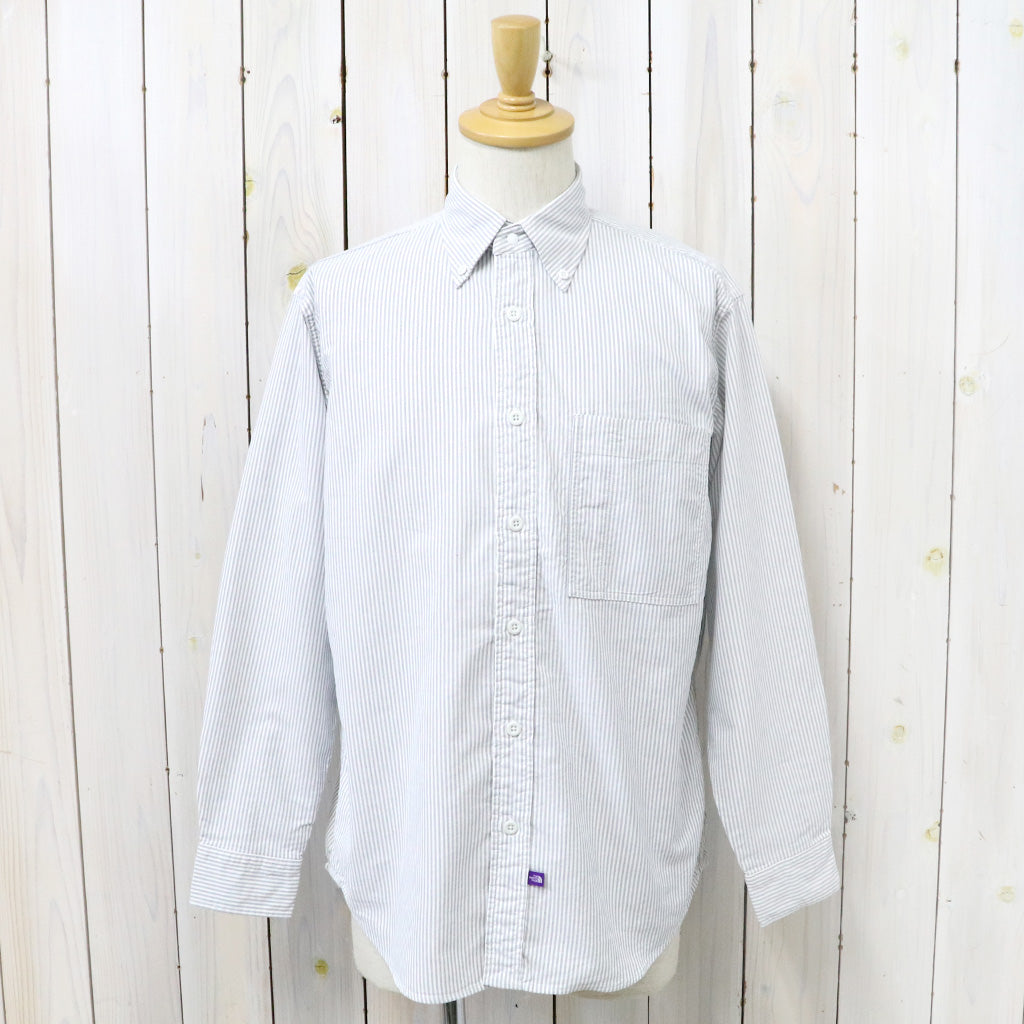 THE NORTH FACE PURPLE LABEL『Button Down Striped Field Shirt』(Asphalt Gray)