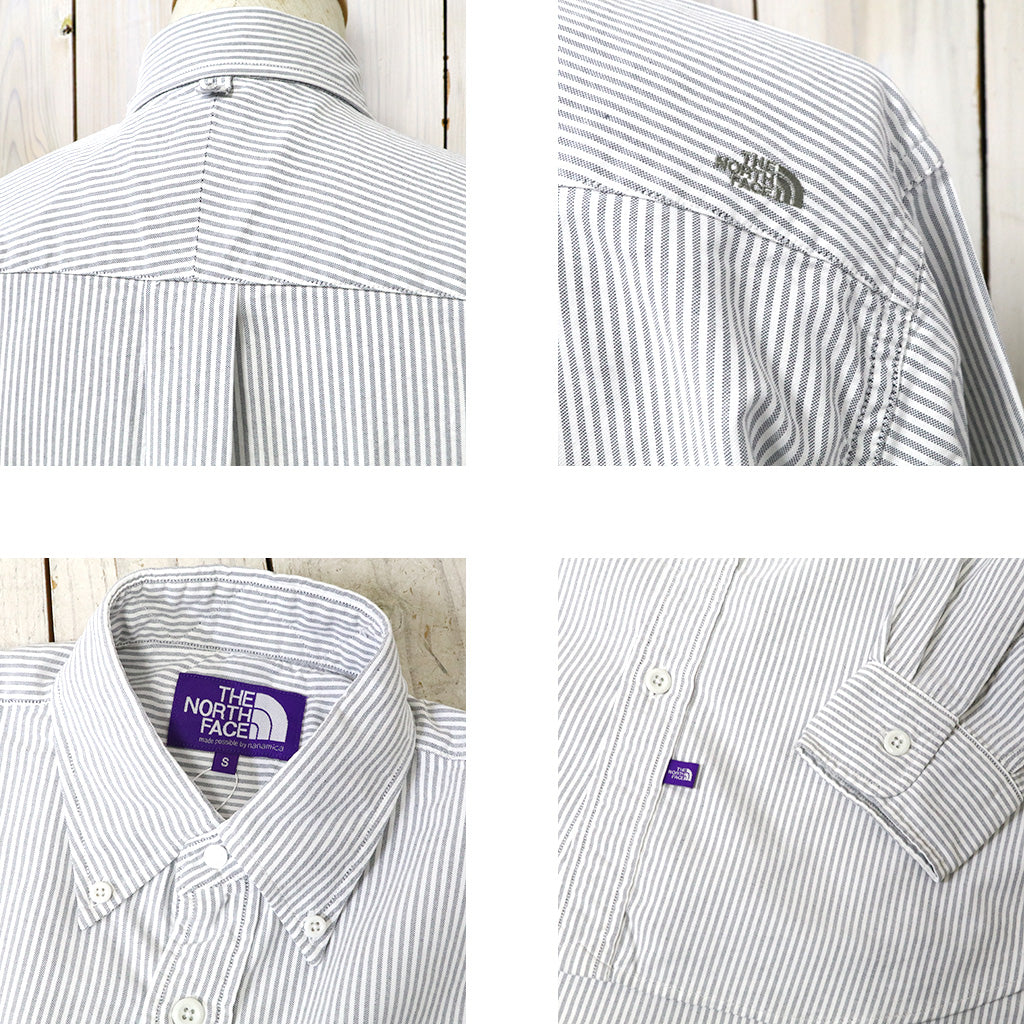 THE NORTH FACE PURPLE LABEL『Button Down Striped Field Shirt』(Asphalt Gray)