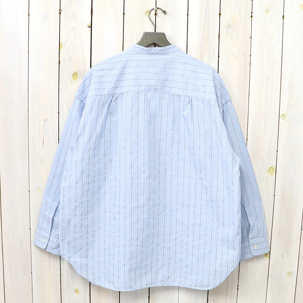 nanamica『Band Collar Dobby Stripe Shirt』(Sax) – Reggieshop