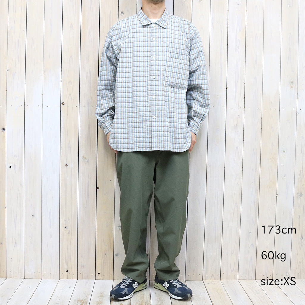 nanamica『Cotton Silk Euro Check Shirt』(Sax)