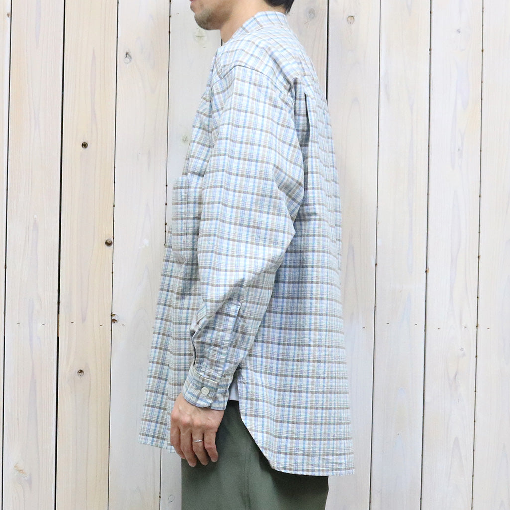 nanamica『Cotton Silk Euro Check Shirt』(Sax)