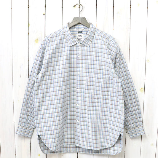 nanamica『Cotton Silk Euro Check Shirt』(Sax)