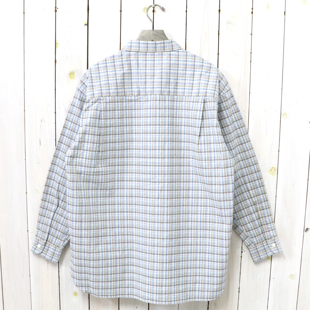 nanamica『Cotton Silk Euro Check Shirt』(Sax)