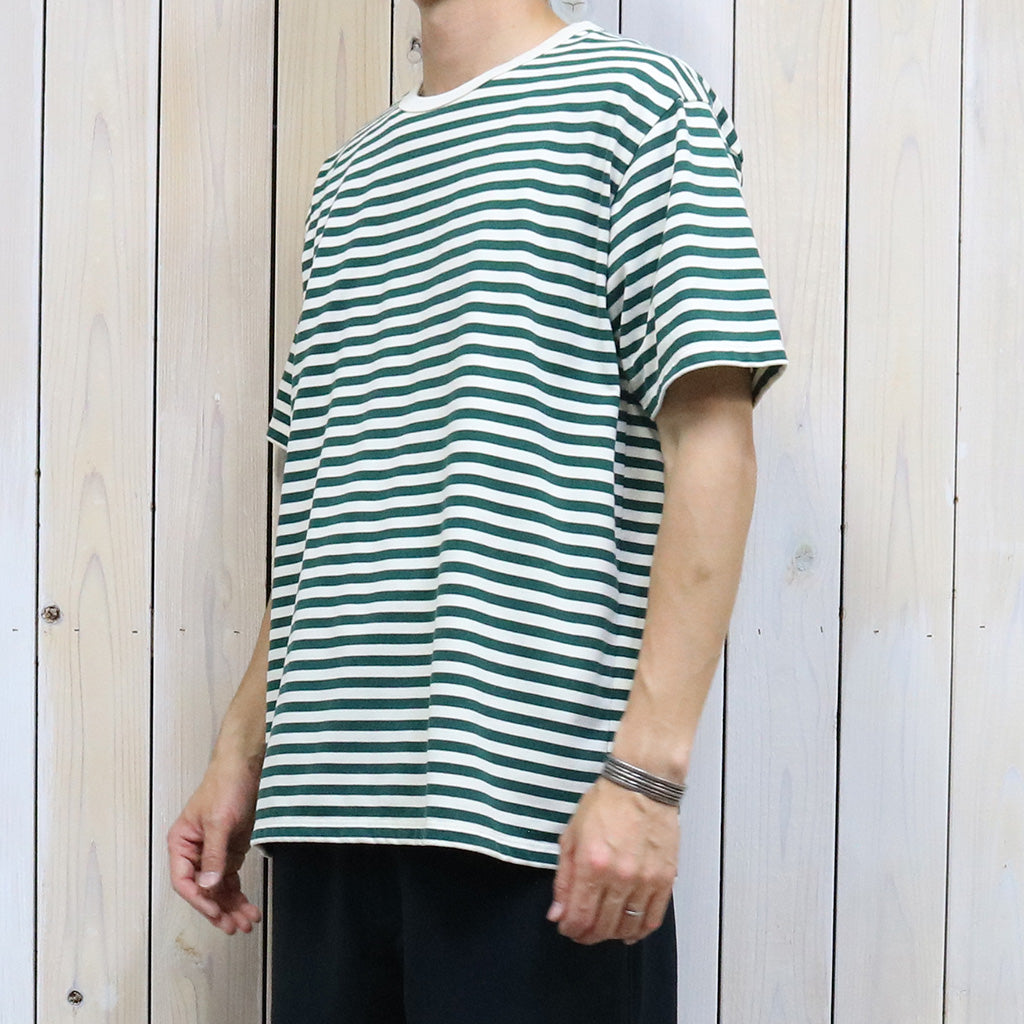 nanamica『COOLMAX Stripe Jersey Tee』(Green/Natural)