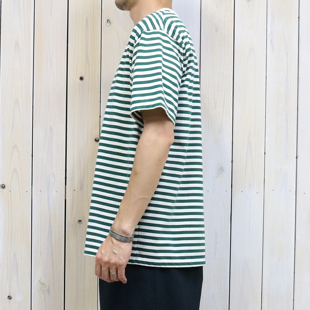nanamica『COOLMAX Stripe Jersey Tee』(Green/Natural)
