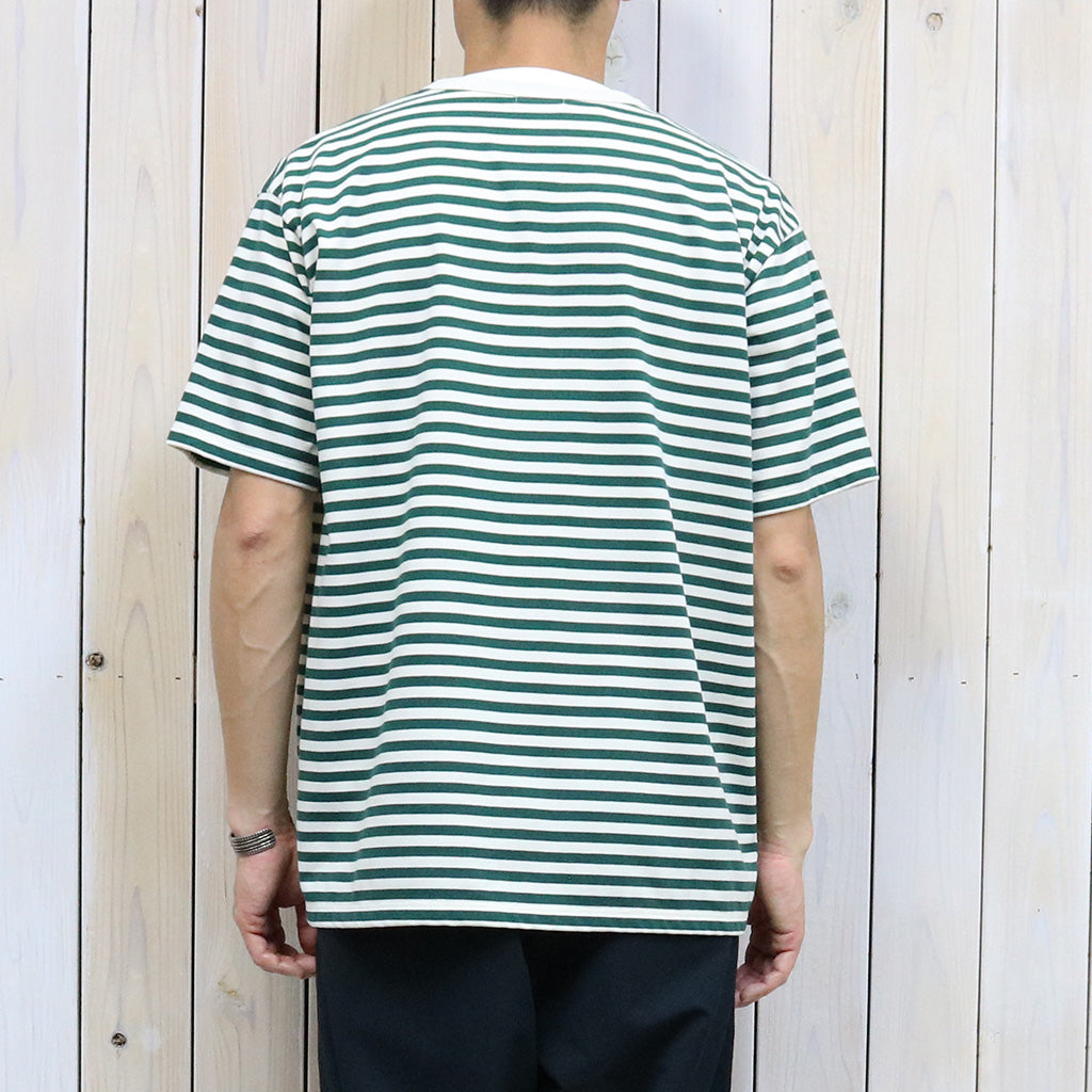 nanamica『COOLMAX Stripe Jersey Tee』(Green/Natural)