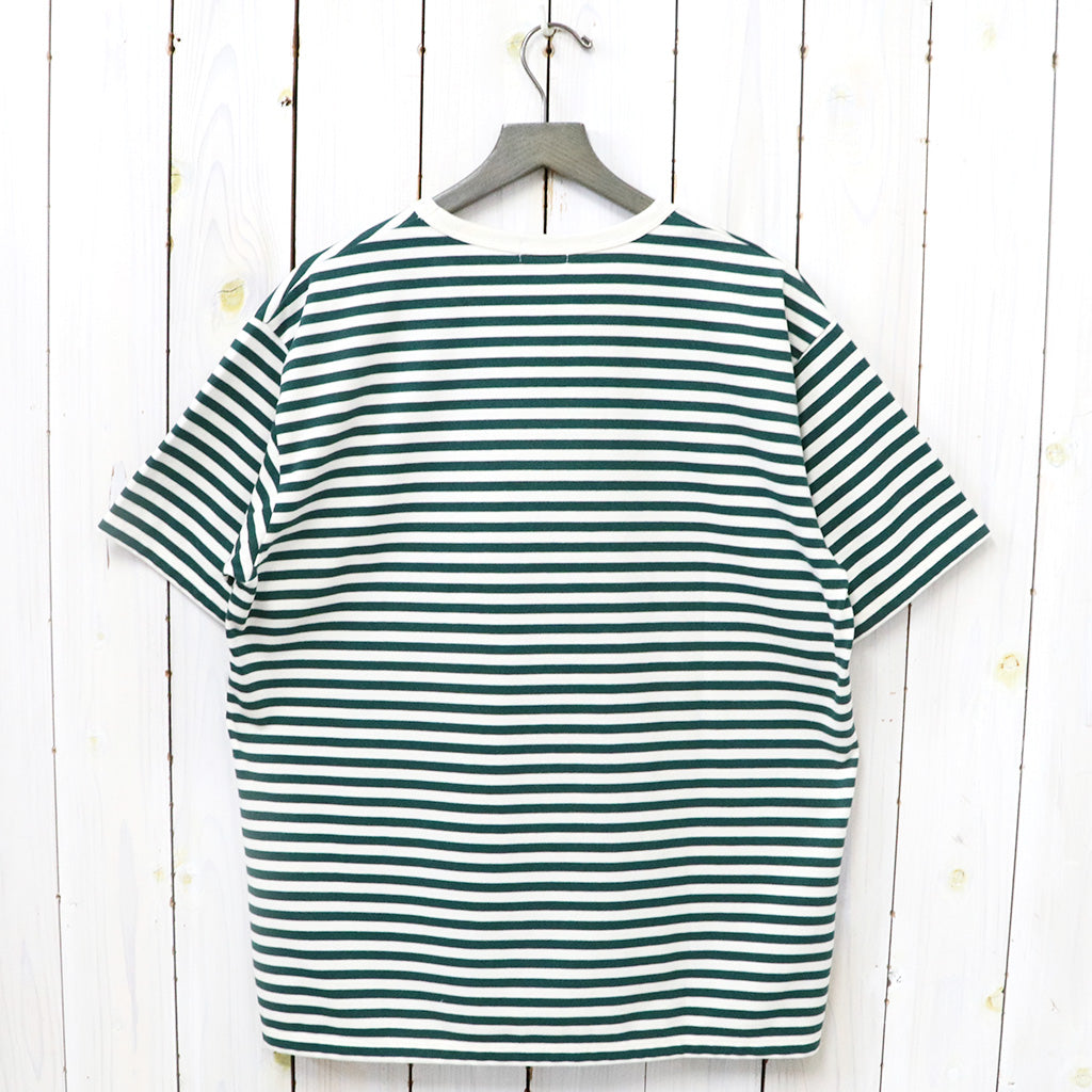 nanamica『COOLMAX Stripe Jersey Tee』(Green/Natural)