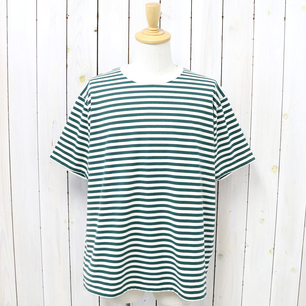 nanamica『COOLMAX Stripe Jersey Tee』(Green/Natural)