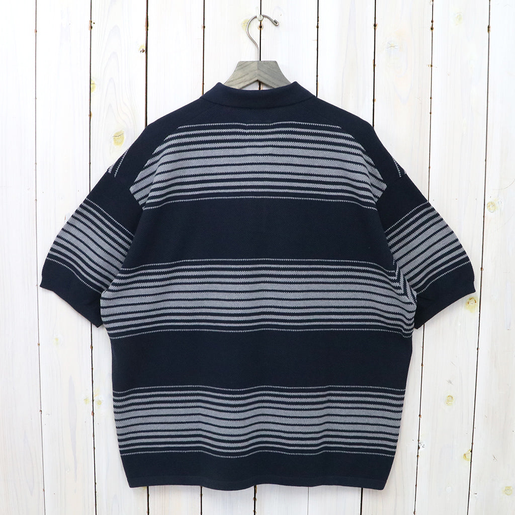 nanamica『Stripe Polo Sweater』(Navy) – Reggieshop